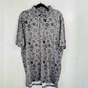 Graham Luxe-neutral floral polo golf shirt.In Excellent condition.Size Large